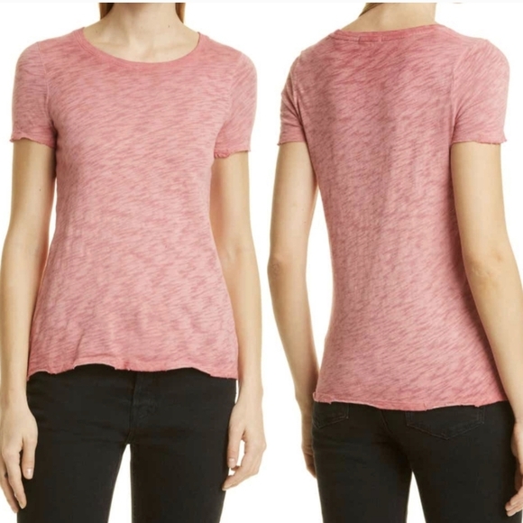 Anthony Thomas Melillo Tee Short Sleeve Slub Knit Cotton Juneberry L NWT - Picture 1 of 9